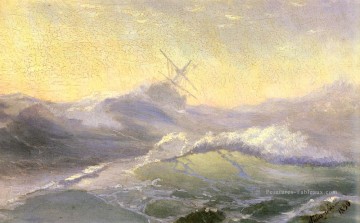  Konstantin Peintre - Aivazovsky Ivan Konstantinovich Accrocher les vagues paysage marin Ivan Aivazovsky